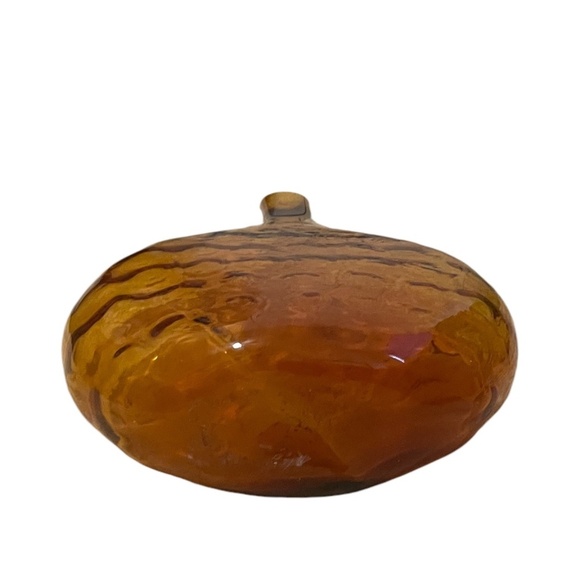 Vintage Blenko Amber Coin Dot Decanter Glass,  Amber - Picture 6 of 7